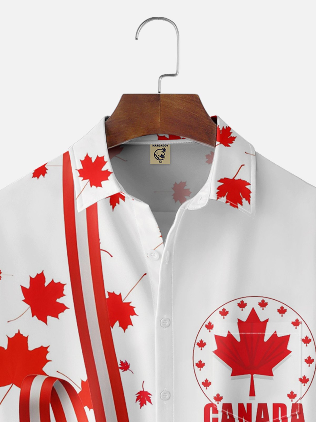 Moisture-wicking Canada Day Chest Pocket Casual Shirt