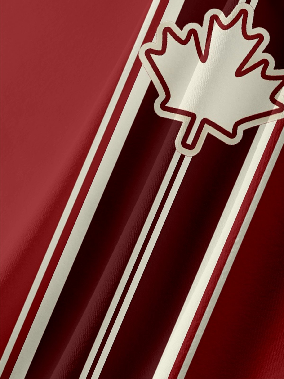 Moisture-wicking "I Love Canada" Art Canada Day Chest Pocket Bowling Shirt