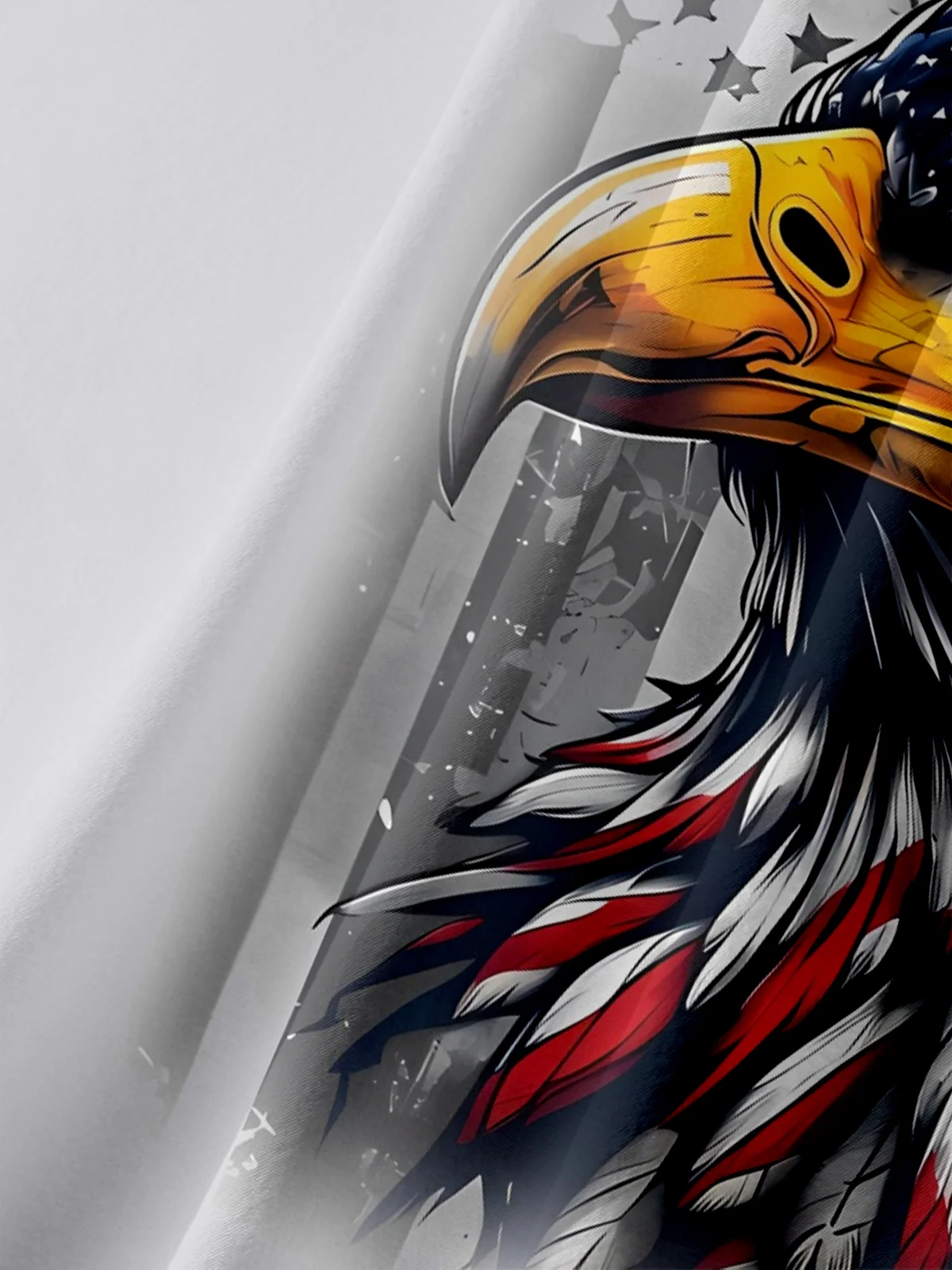 Moisture Wicking Gradient Abstract American Flag American Eagle 250th Anniversary Chest Pocket Holiday Shirt