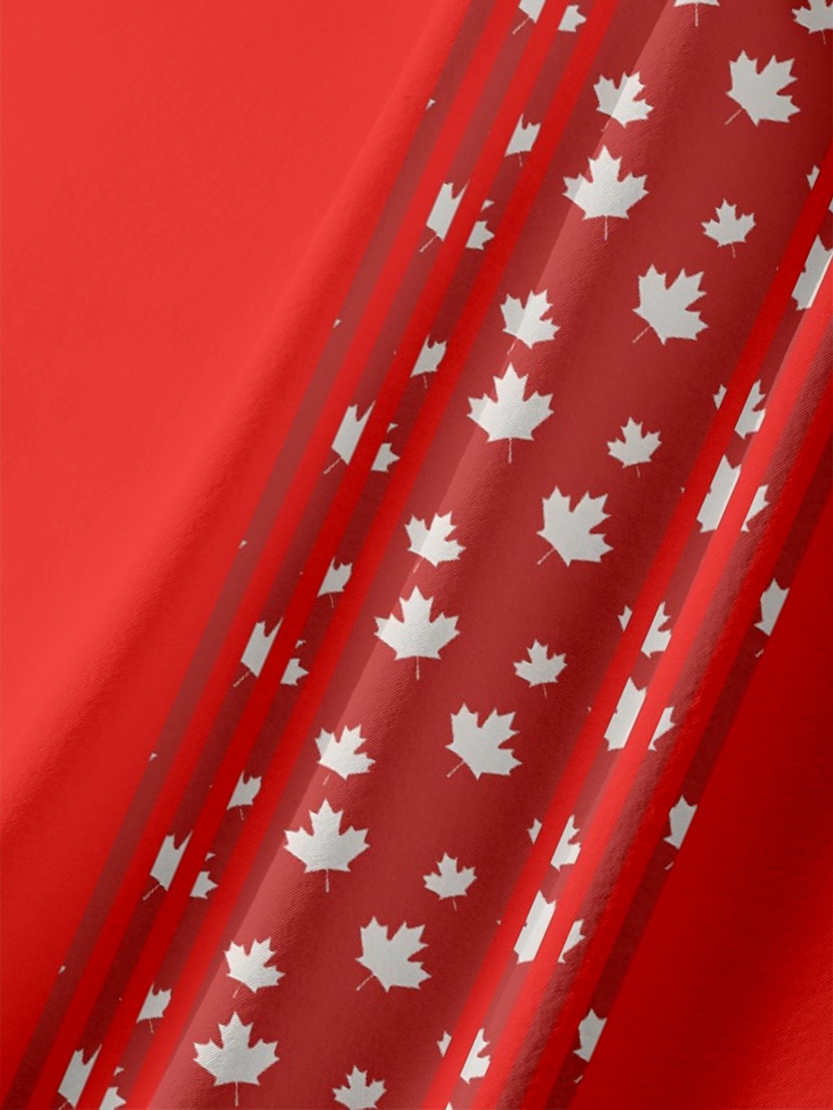 Moisture-wicking Canada Day Art Chest Pocket Bowling Shirt