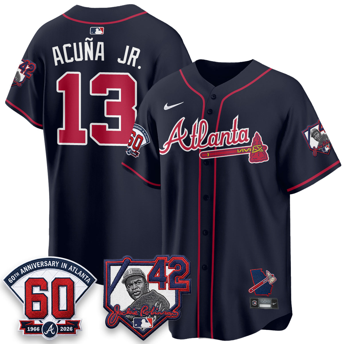 ATL 2026 Jackie Robinson Day Vapor Limited City Connect Jersey - All Stitched