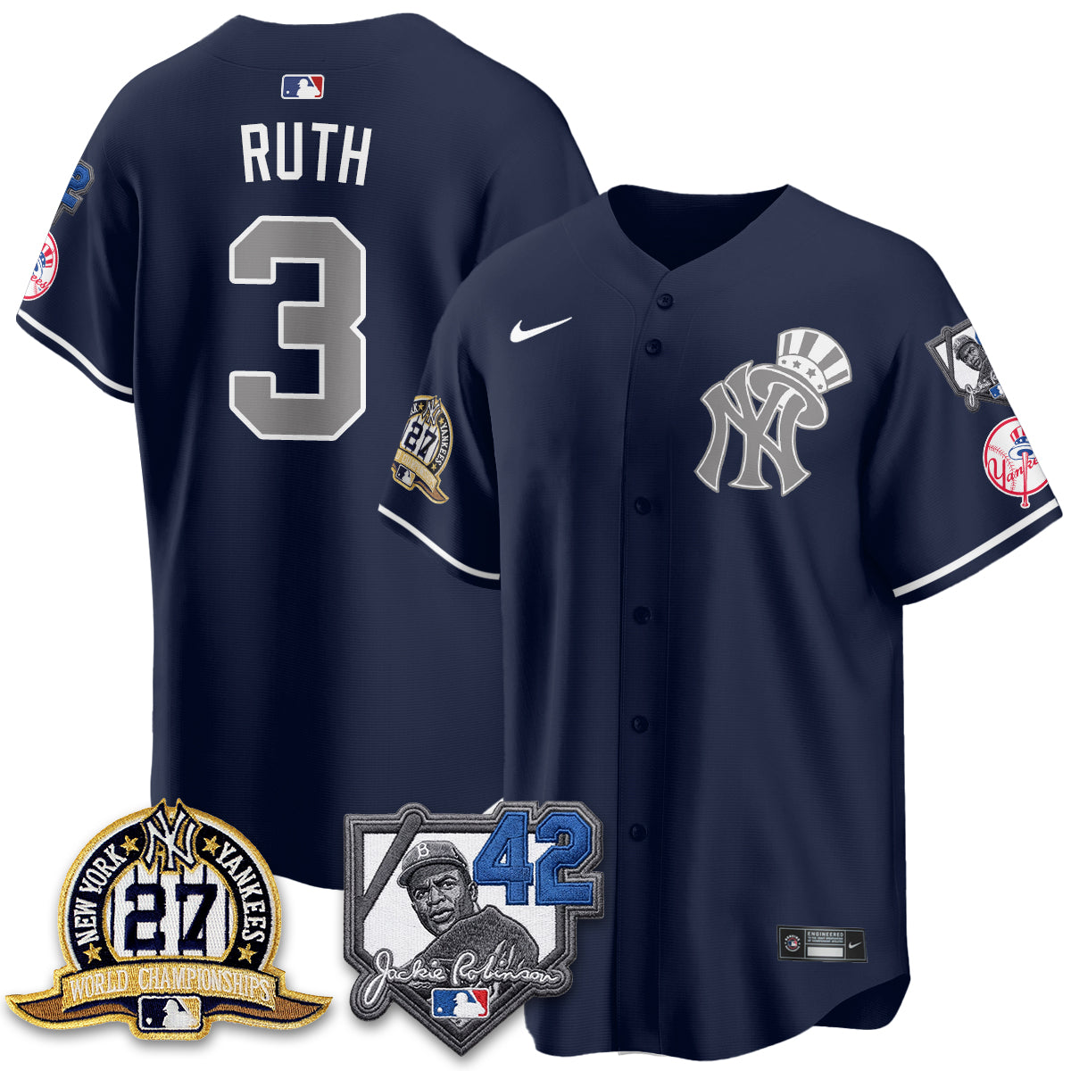 NYY 2026 Jackie Robinson Day Vapor Limited Gold Edition Jersey - All Stitched - V2