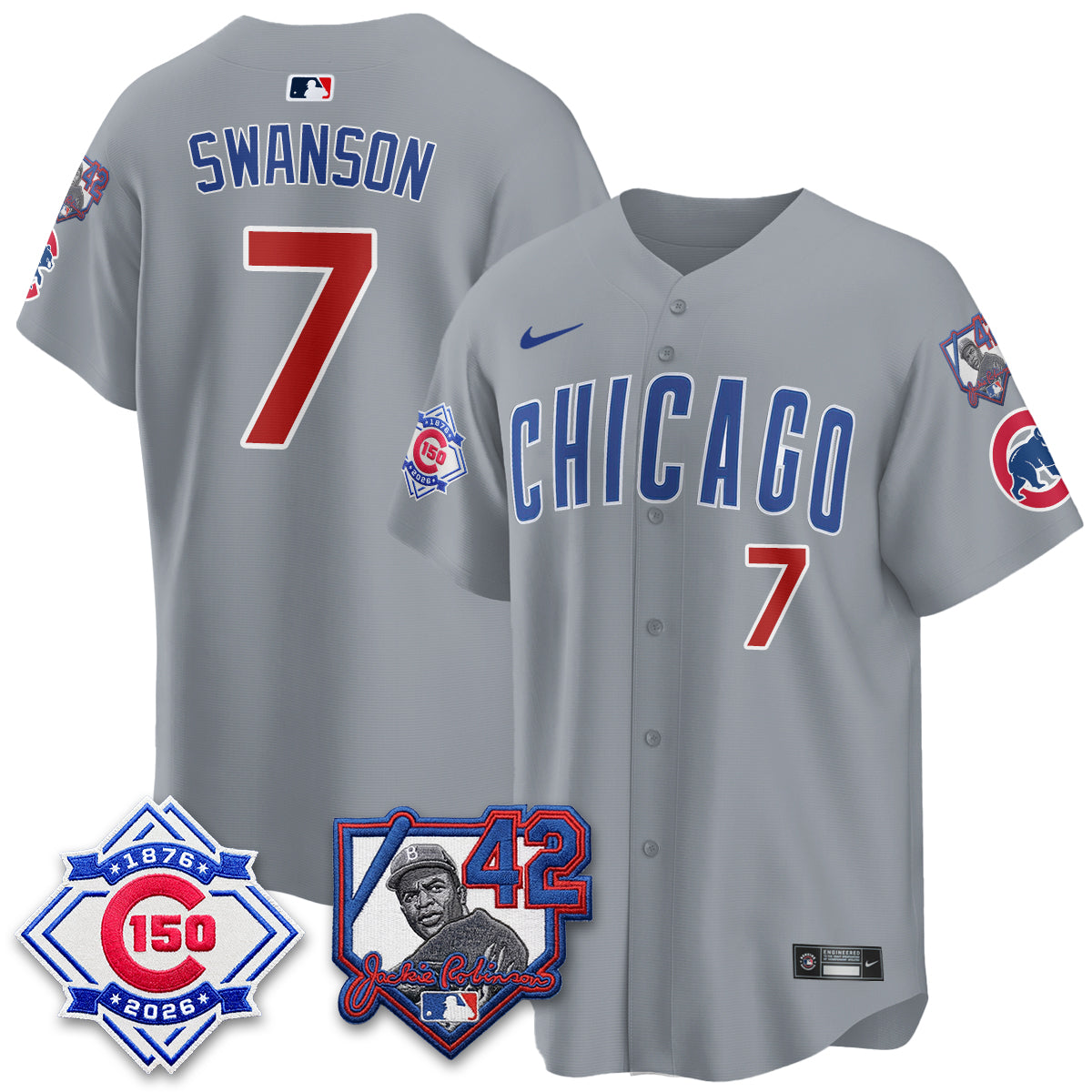 CHC 150th Anniversary & Jackie Robinson Day Patch Vapor Premier Limited Jersey - All Stitched