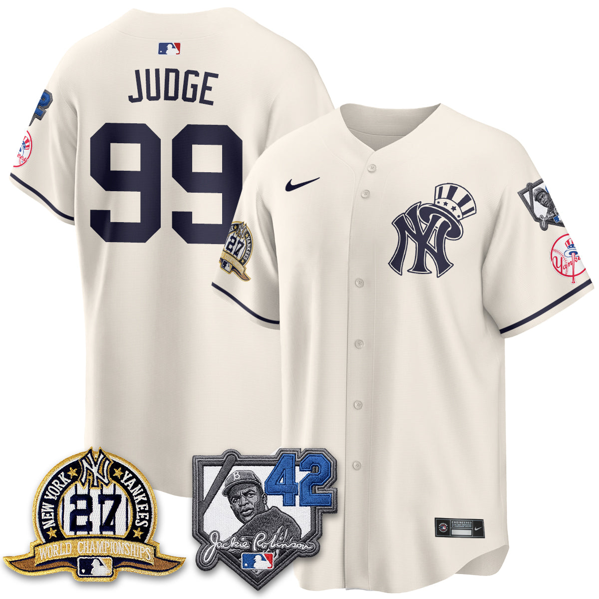 NYY 2026 Jackie Robinson Day Vapor Limited Gold Edition Jersey - All Stitched - V2