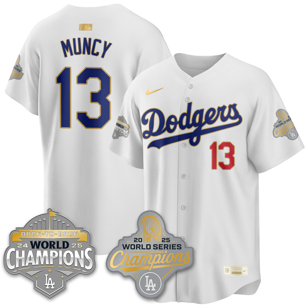 LAD Gold Collection Stadium Vapor Limited Jersey - B2B Champs - All Stitched