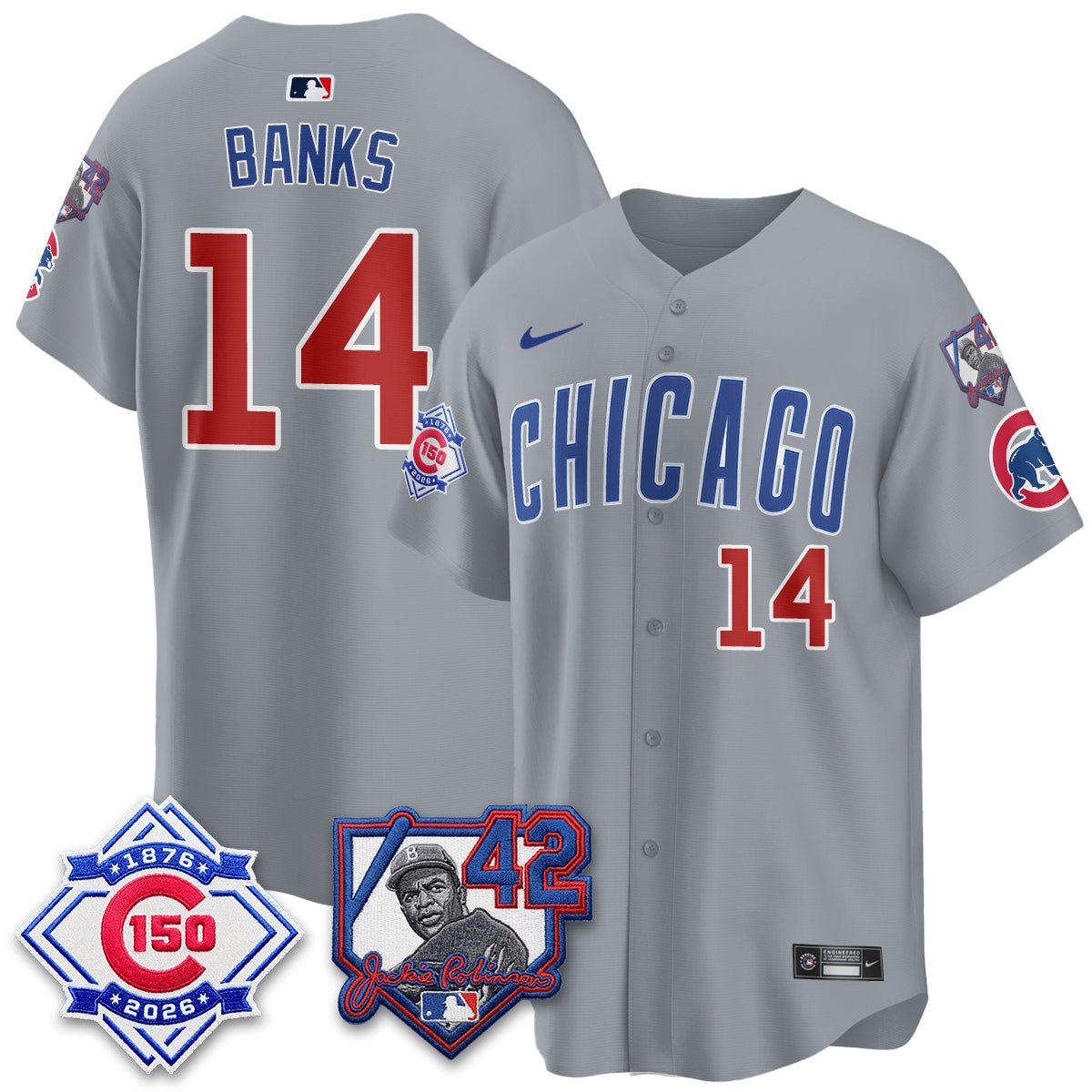 CHC 150th Anniversary & Jackie Robinson Day Patch Vapor Premier Limited Jersey - All Stitched