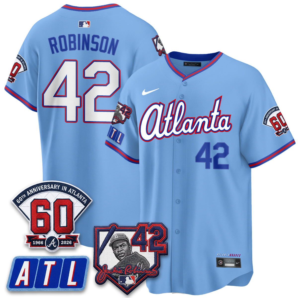 ATL 2026 Jackie Robinson Day Vapor Limited City Connect Jersey - All Stitched