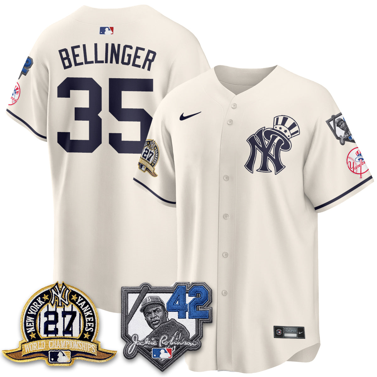 NYY 2026 Jackie Robinson Day Vapor Limited Gold Edition Jersey - All Stitched - V2
