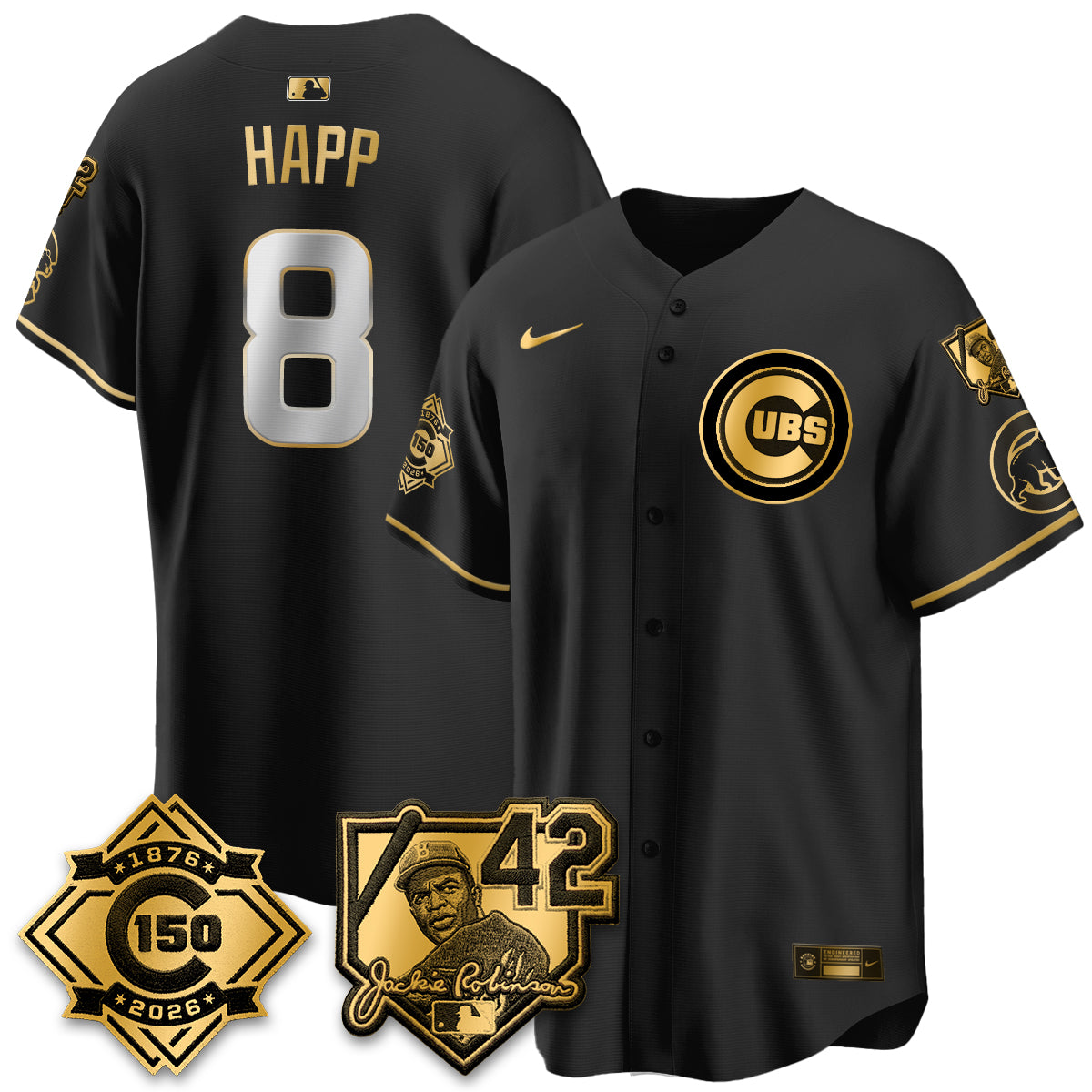 CHC 150th Anniversary & Jackie Robinson Day Patch Vapor Premier Limited Jersey - All Stitched