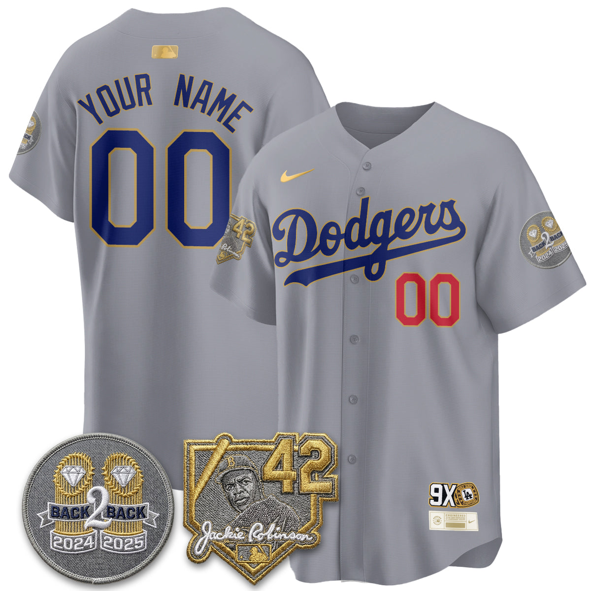 LAD -  2026 Jackie Robinson Day Vapor Custom Limited Jersey - All Stitched