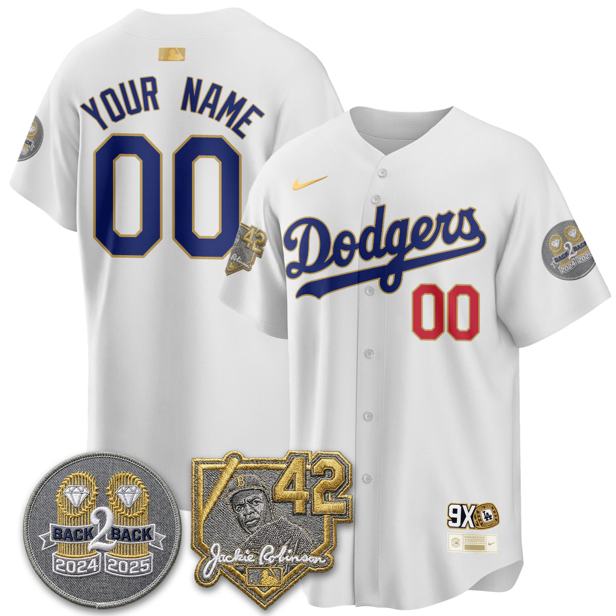 LAD -  2026 Jackie Robinson Day Vapor Custom Limited Jersey - All Stitched