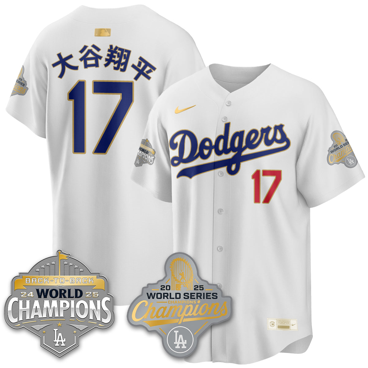 LAD Gold Collection Stadium Vapor Limited Jersey - B2B Champs - All Stitched