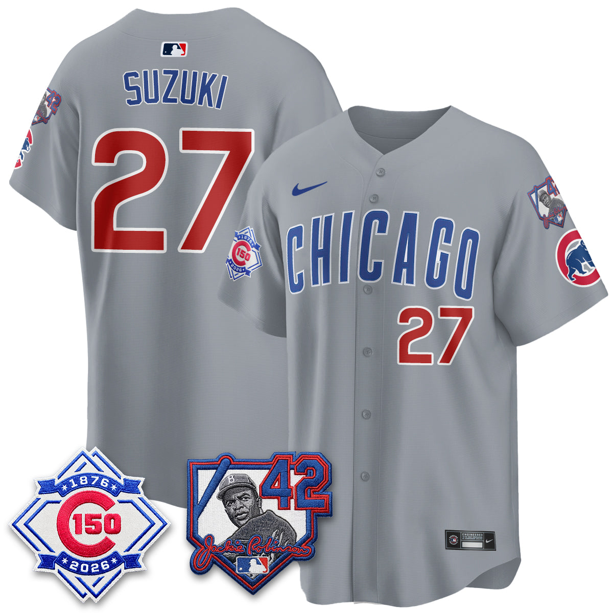 CHC 150th Anniversary & Jackie Robinson Day Patch Vapor Premier Limited Jersey - All Stitched