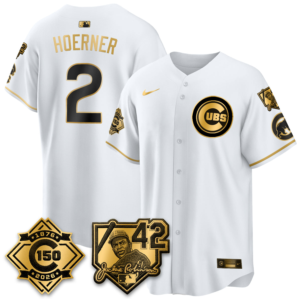 CHC 150th Anniversary & Jackie Robinson Day Patch Vapor Premier Limited Jersey - All Stitched