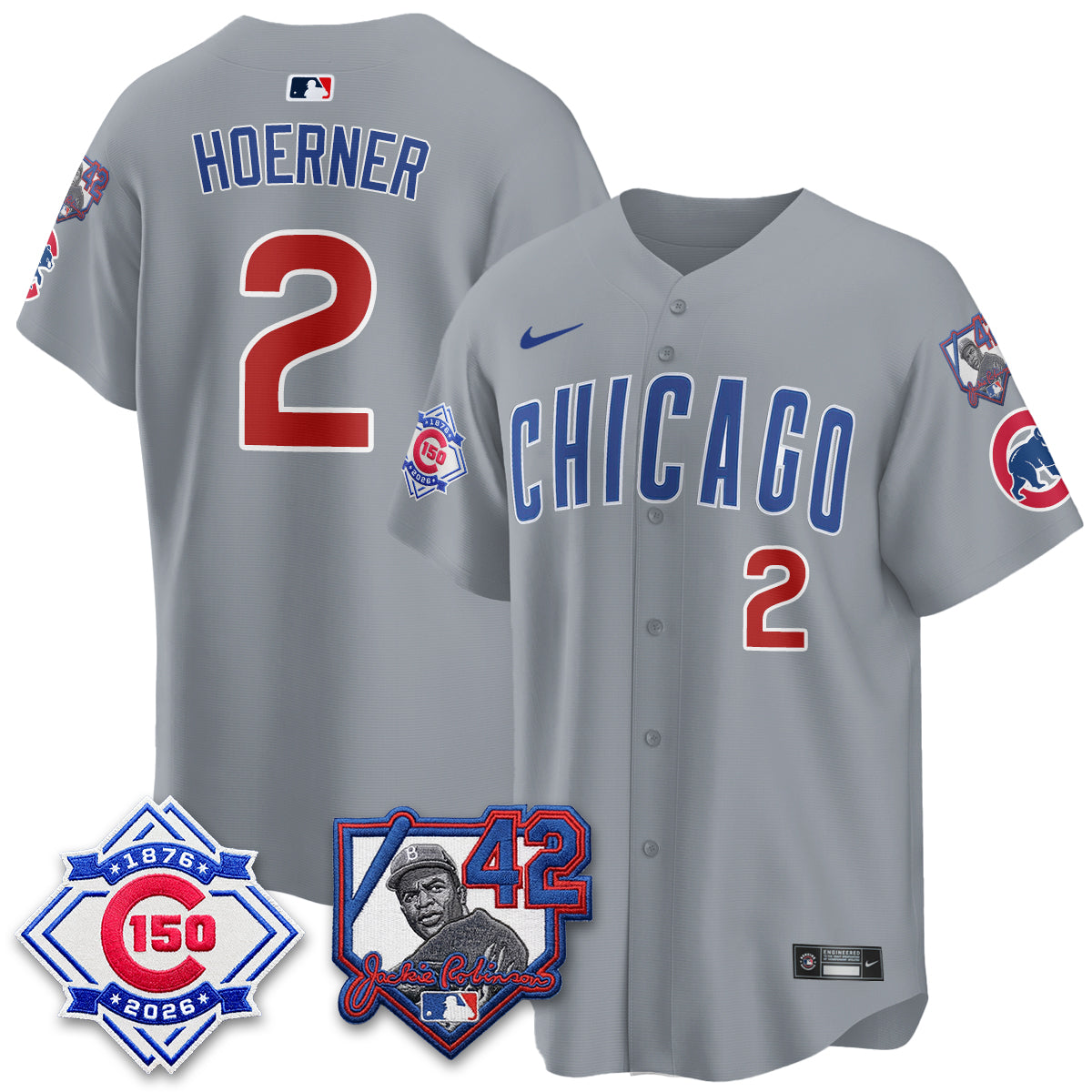 CHC 150th Anniversary & Jackie Robinson Day Patch Vapor Premier Limited Jersey - All Stitched