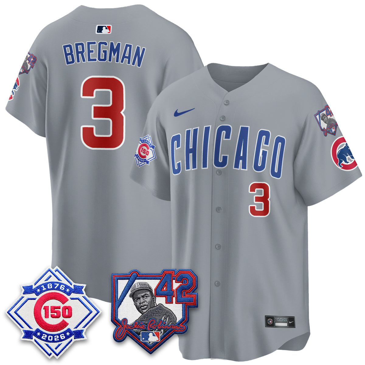 CHC 150th Anniversary & Jackie Robinson Day Patch Vapor Premier Limited Jersey - All Stitched