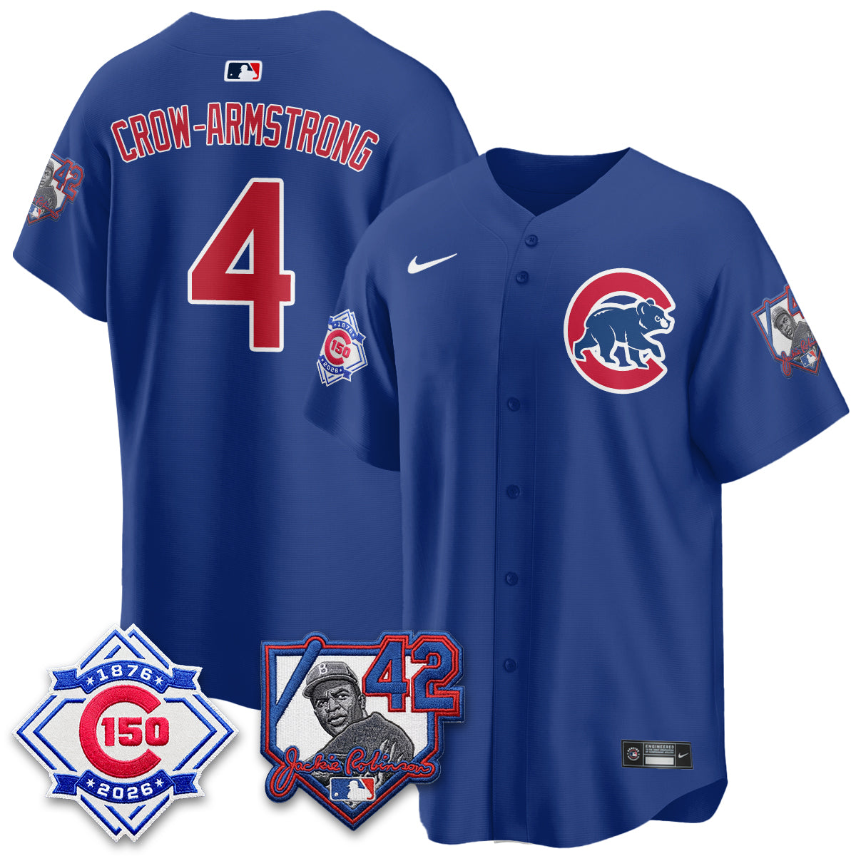 CHC 150th Anniversary & Jackie Robinson Day Patch Vapor Premier Limited Jersey - All Stitched