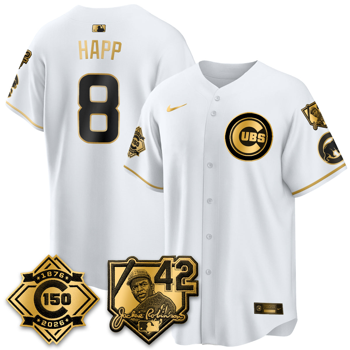 CHC 150th Anniversary & Jackie Robinson Day Patch Vapor Premier Limited Jersey - All Stitched