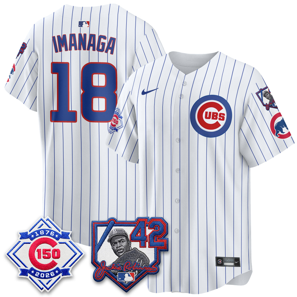 CHC 150th Anniversary & Jackie Robinson Day Patch Vapor Premier Limited Jersey - All Stitched