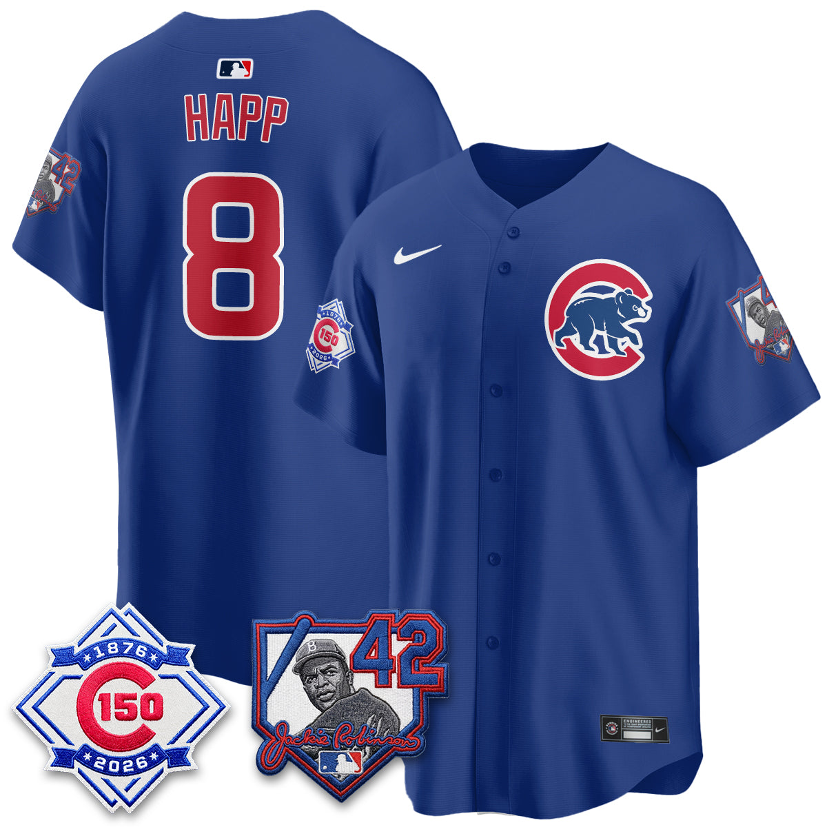 CHC 150th Anniversary & Jackie Robinson Day Patch Vapor Premier Limited Jersey - All Stitched