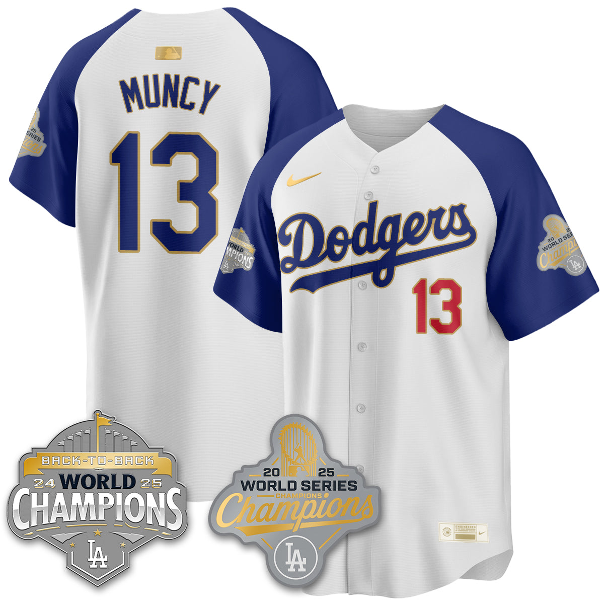 LAD Gold Collection Stadium Vapor Limited Jersey - B2B Champs - All Stitched