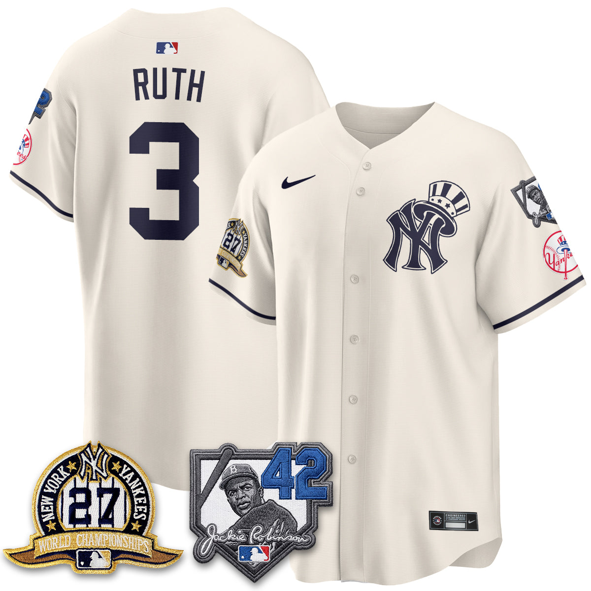 NYY 2026 Jackie Robinson Day Vapor Limited Gold Edition Jersey - All Stitched - V2
