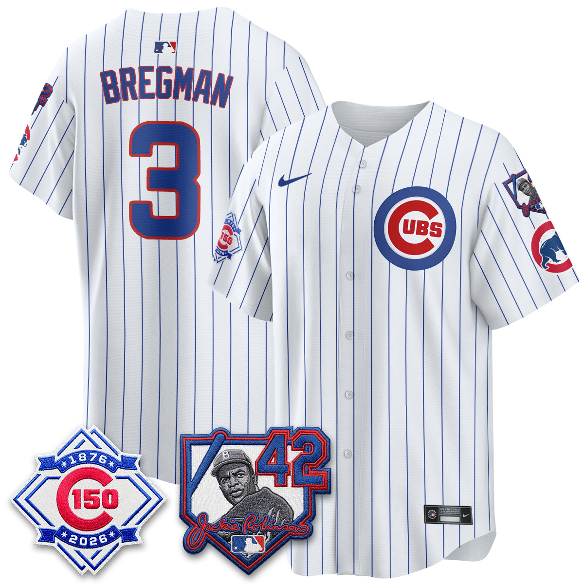 CHC 150th Anniversary & Jackie Robinson Day Patch Vapor Premier Limited Jersey - All Stitched