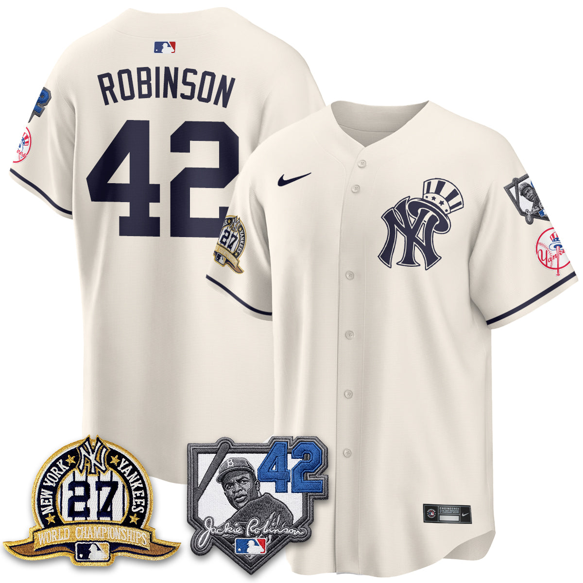 NYY 2026 Jackie Robinson Day Vapor Limited Gold Edition Jersey - All Stitched - V2