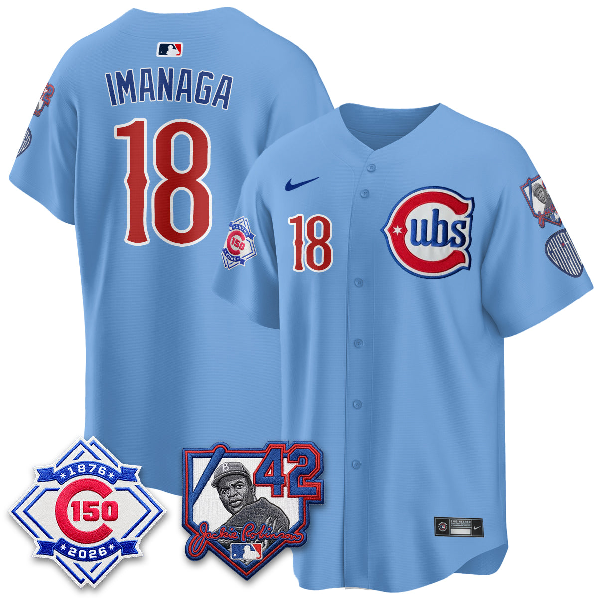 CHC 150th Anniversary & Jackie Robinson Day Patch Vapor Premier Limited Jersey - All Stitched