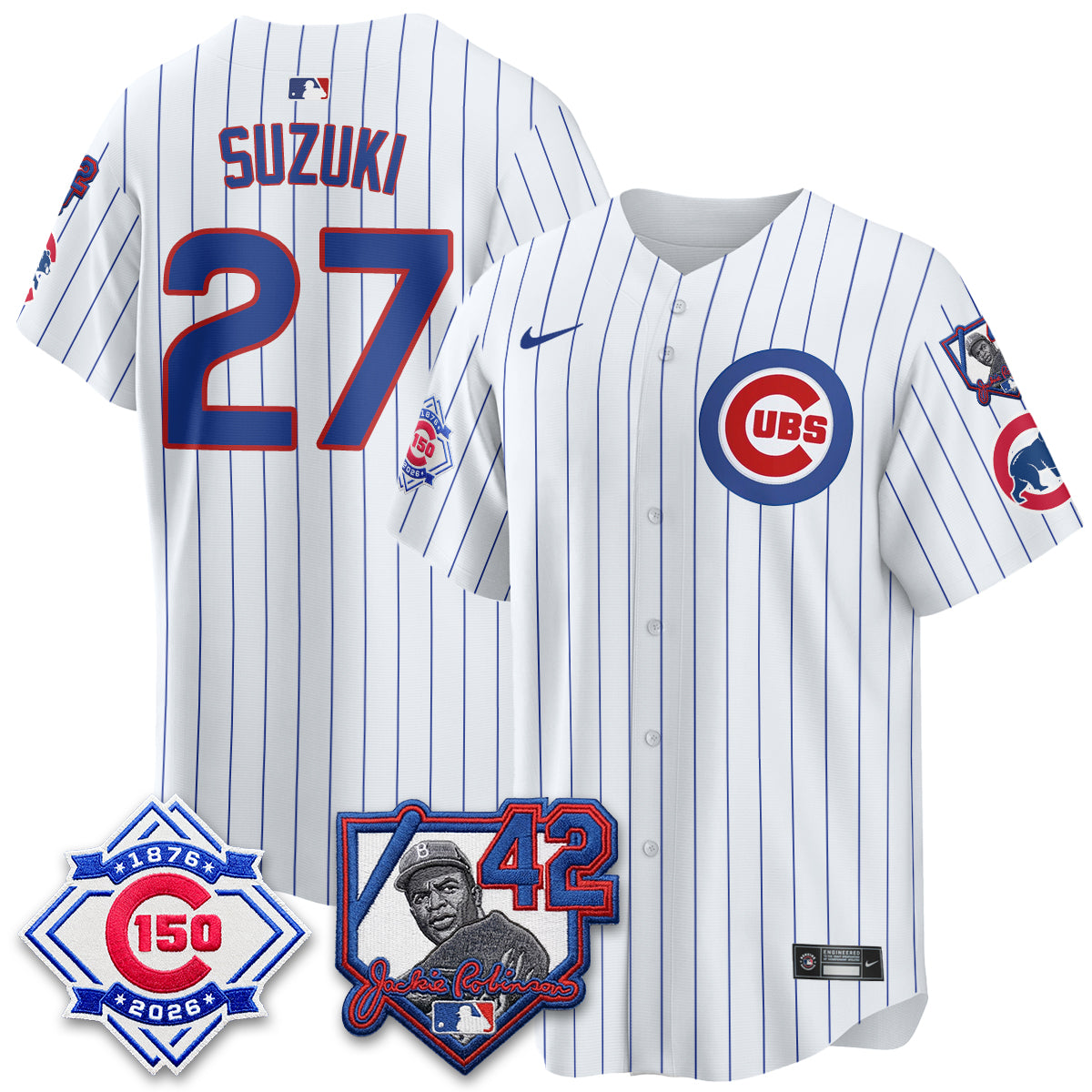 CHC 150th Anniversary & Jackie Robinson Day Patch Vapor Premier Limited Jersey - All Stitched