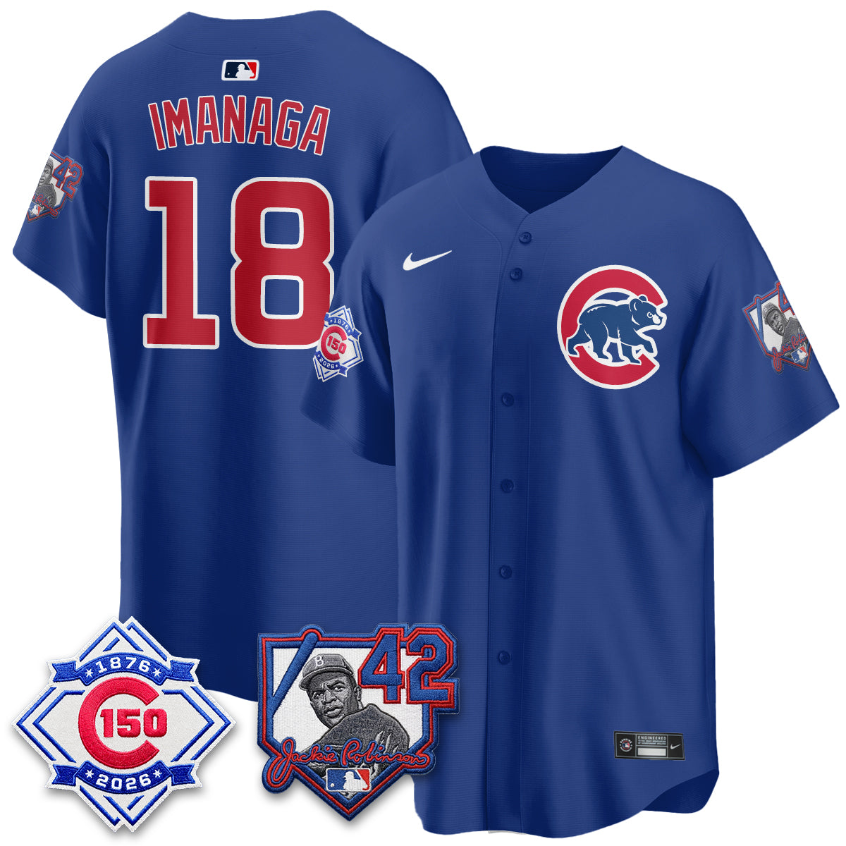 CHC 150th Anniversary & Jackie Robinson Day Patch Vapor Premier Limited Jersey - All Stitched