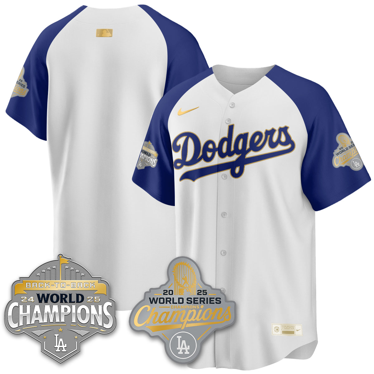 LAD Gold Collection Stadium Vapor Limited Jersey - B2B Champs - All Stitched