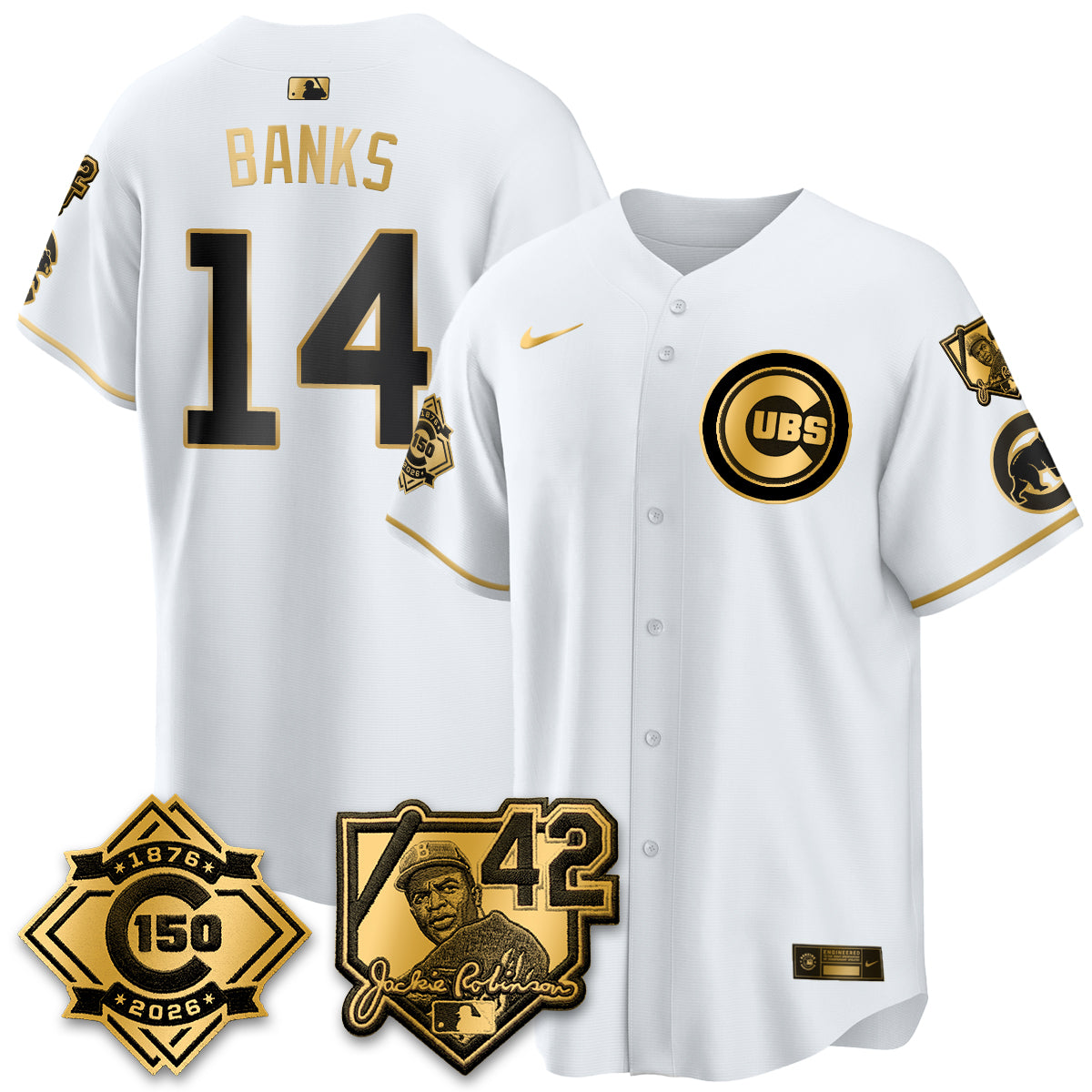 CHC 150th Anniversary & Jackie Robinson Day Patch Vapor Premier Limited Jersey - All Stitched