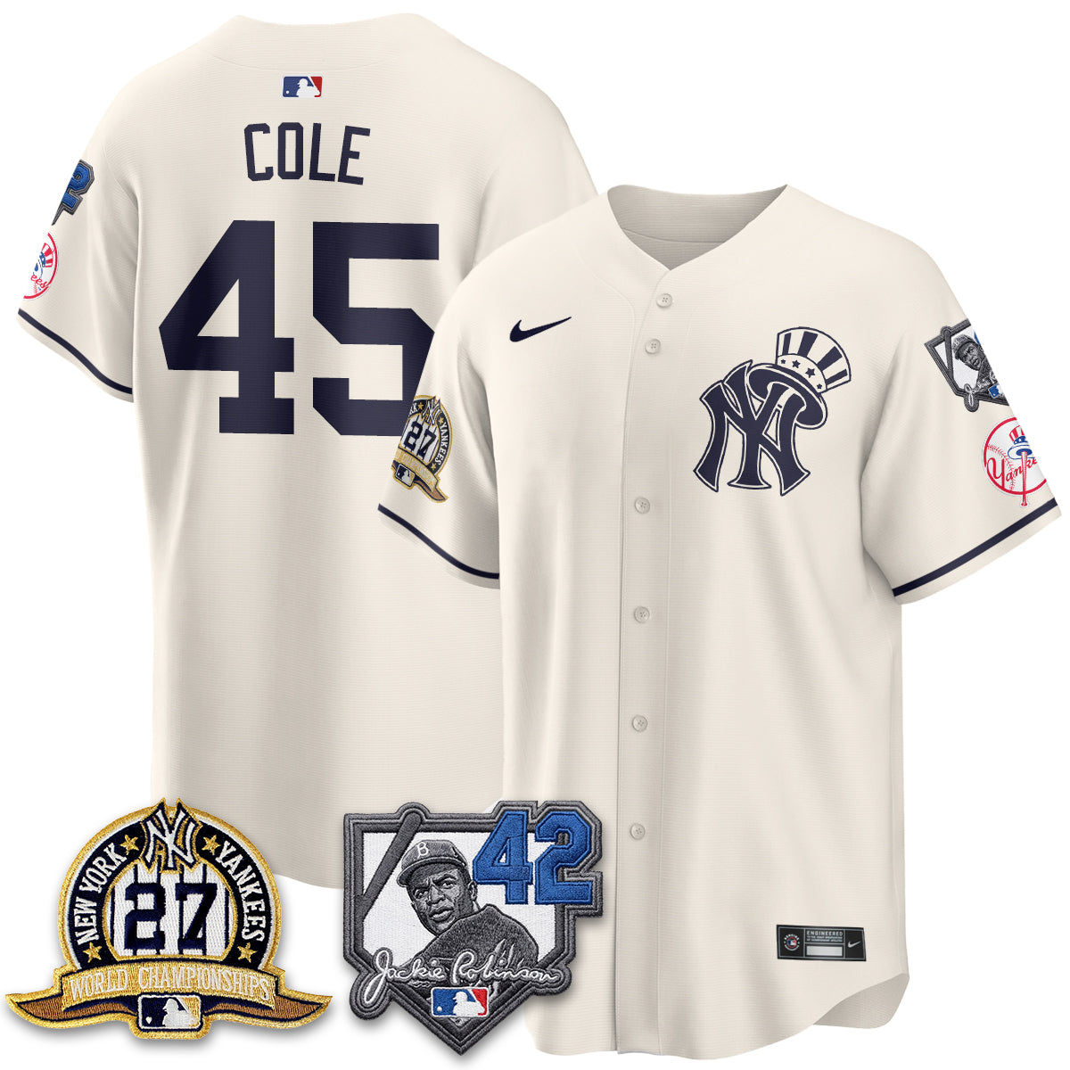 NYY 2026 Jackie Robinson Day Vapor Limited Gold Edition Jersey - All Stitched - V2