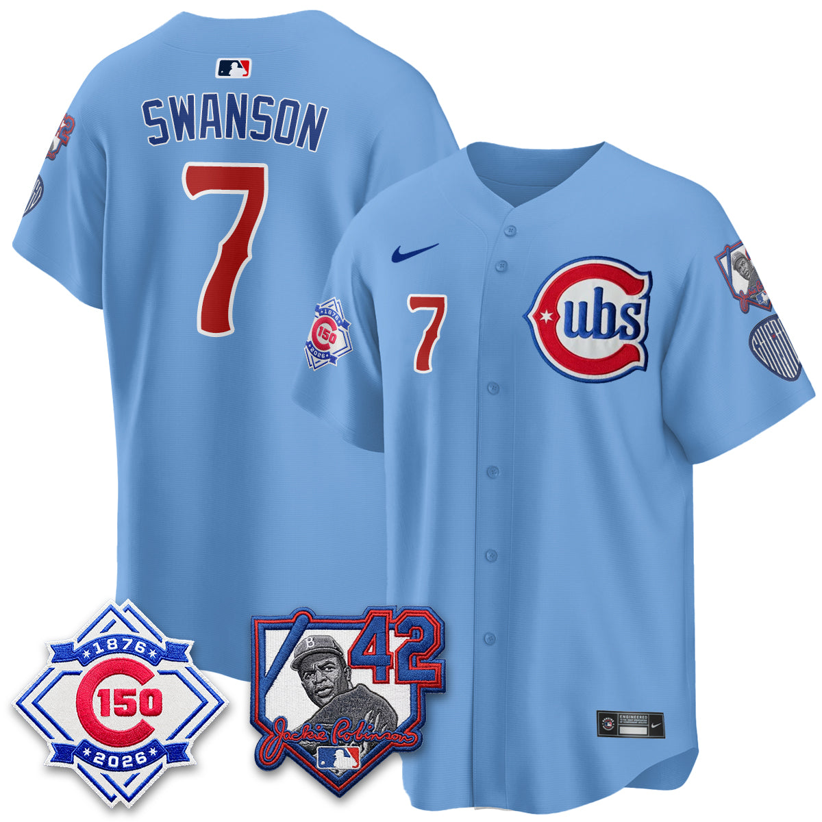 CHC 150th Anniversary & Jackie Robinson Day Patch Vapor Premier Limited Jersey - All Stitched