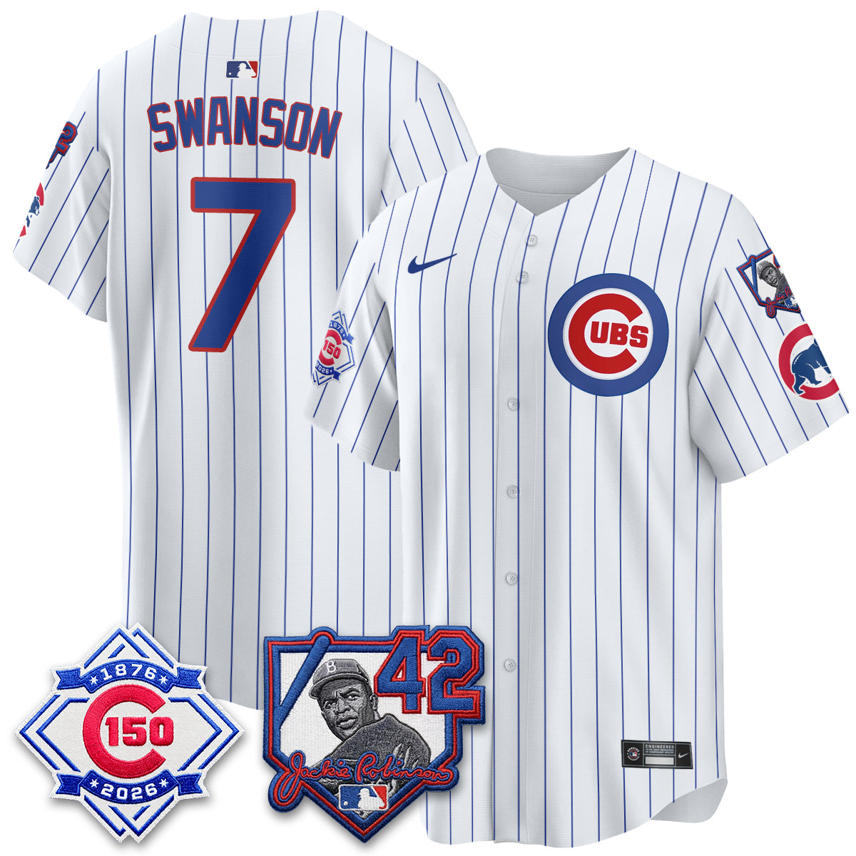 CHC 150th Anniversary & Jackie Robinson Day Patch Vapor Premier Limited Jersey - All Stitched