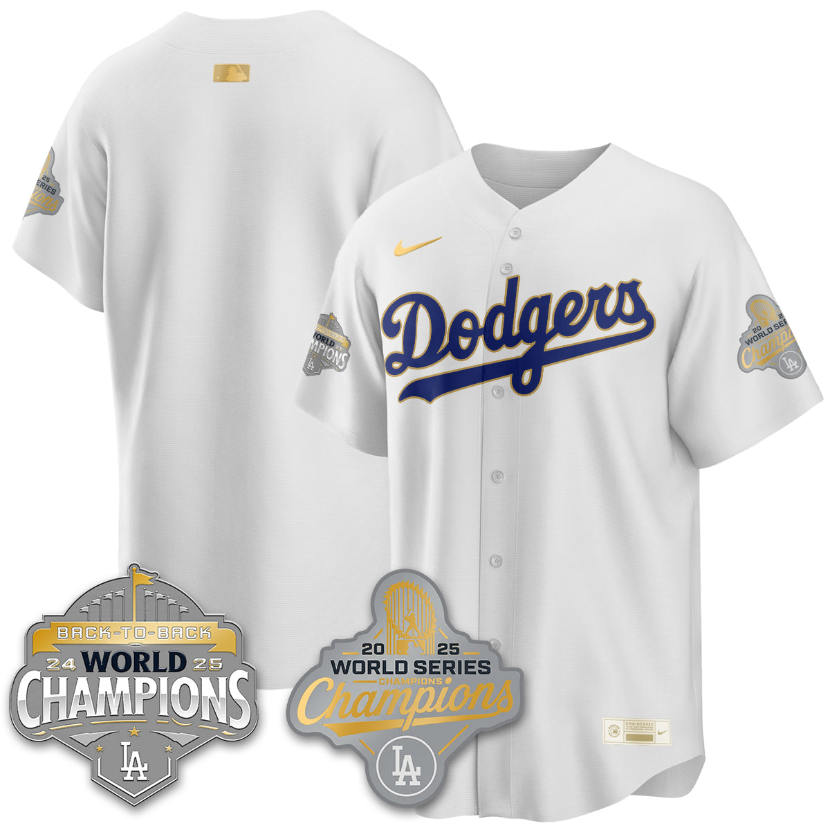 LAD Gold Collection Stadium Vapor Limited Jersey - B2B Champs - All Stitched