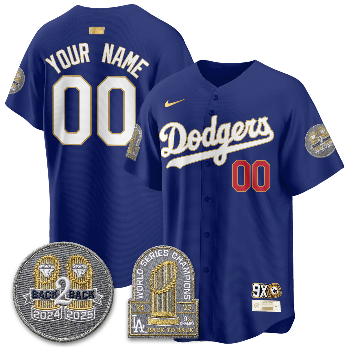 LAD Vapor Limited Custom Jersey - Back to Back Champion - All Stitched