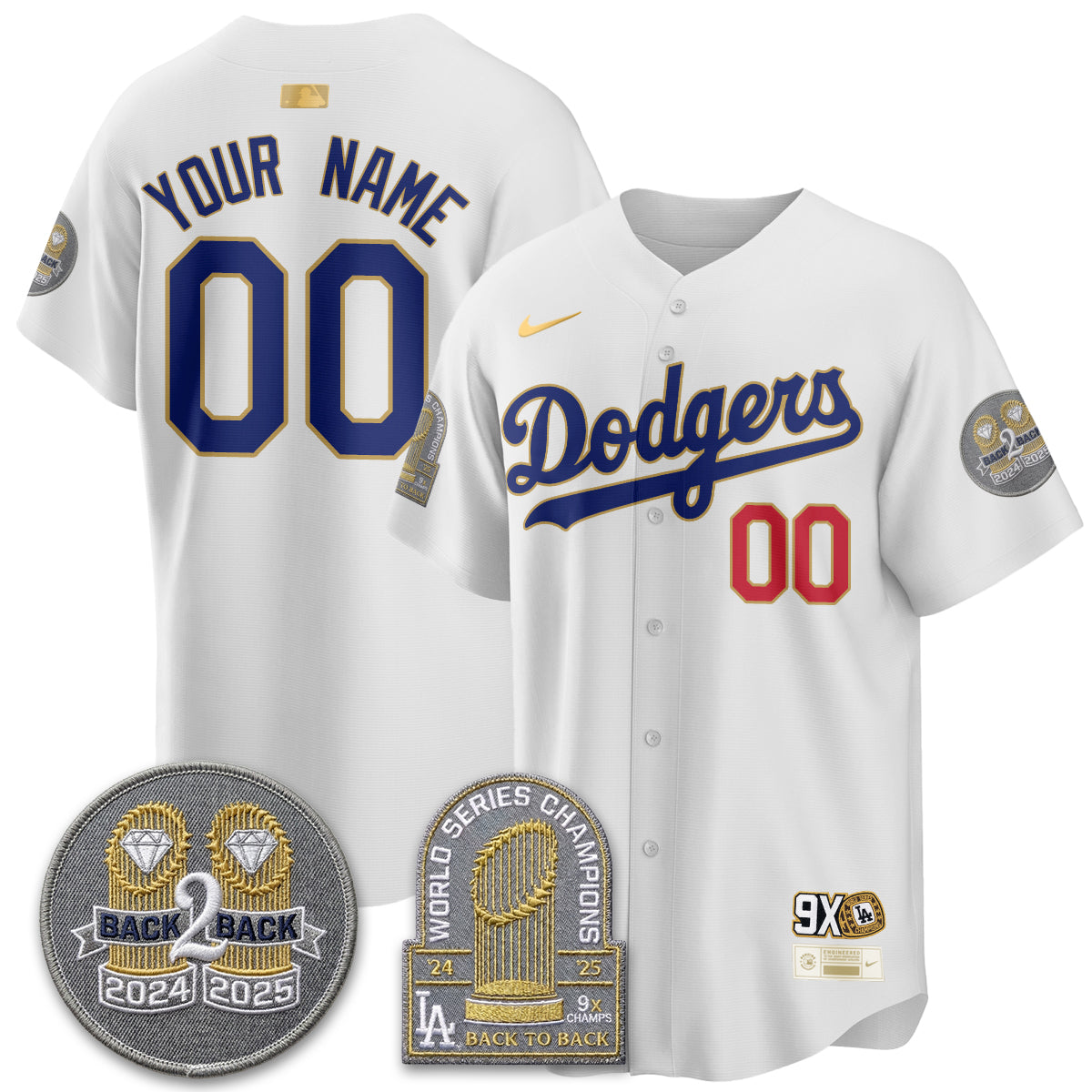 LAD Vapor Limited Custom Jersey - Back to Back Champion - All Stitched