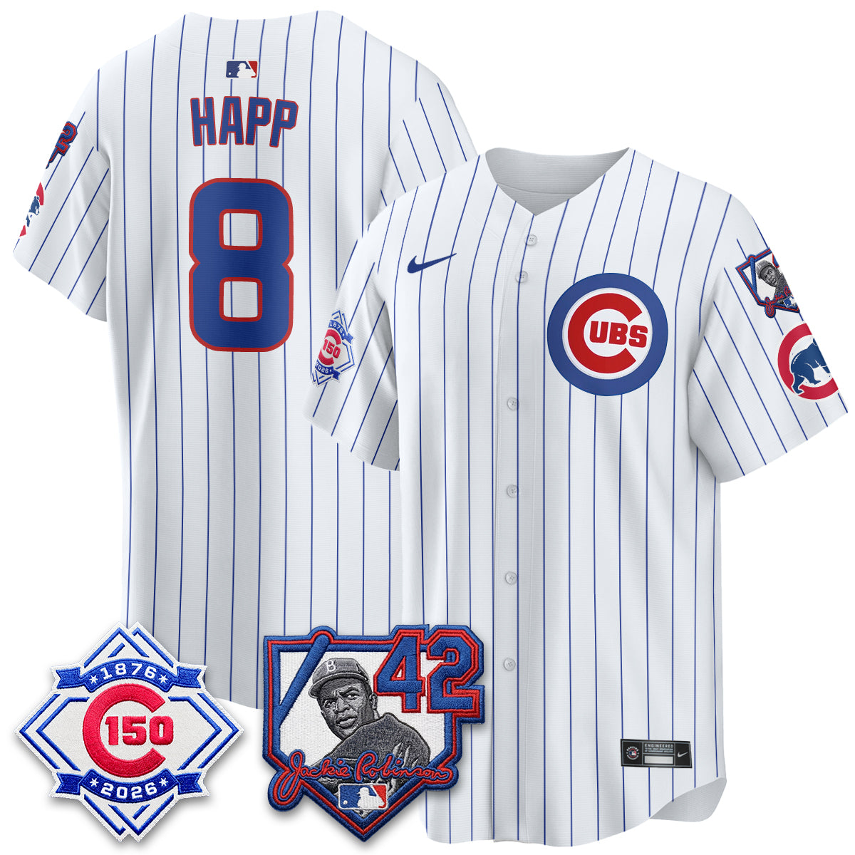CHC 150th Anniversary & Jackie Robinson Day Patch Vapor Premier Limited Jersey - All Stitched