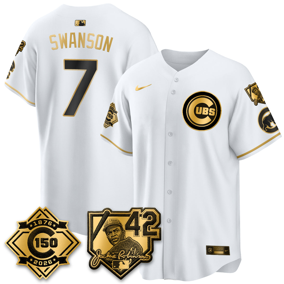CHC 150th Anniversary & Jackie Robinson Day Patch Vapor Premier Limited Jersey - All Stitched