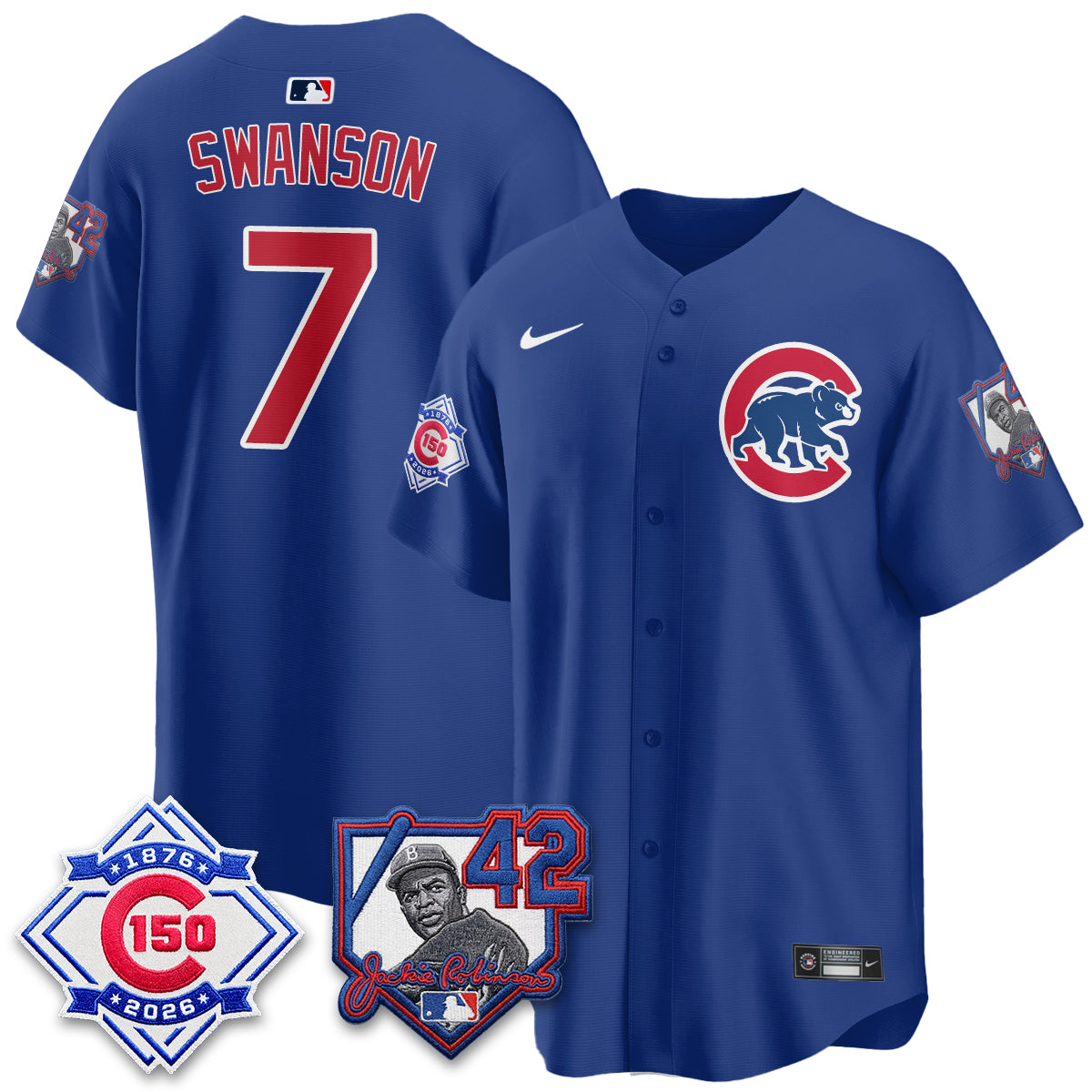 CHC 150th Anniversary & Jackie Robinson Day Patch Vapor Premier Limited Jersey - All Stitched