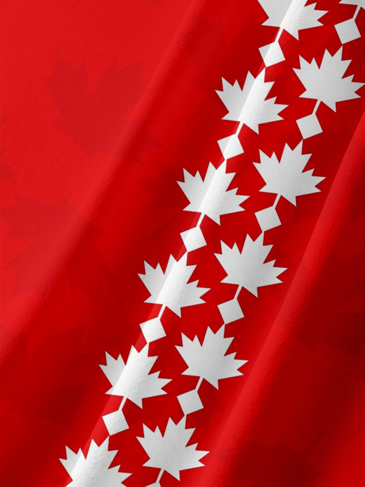 Moisture-wicking Canada Day Maple Leaf Chest Pocket Bowling Shirt