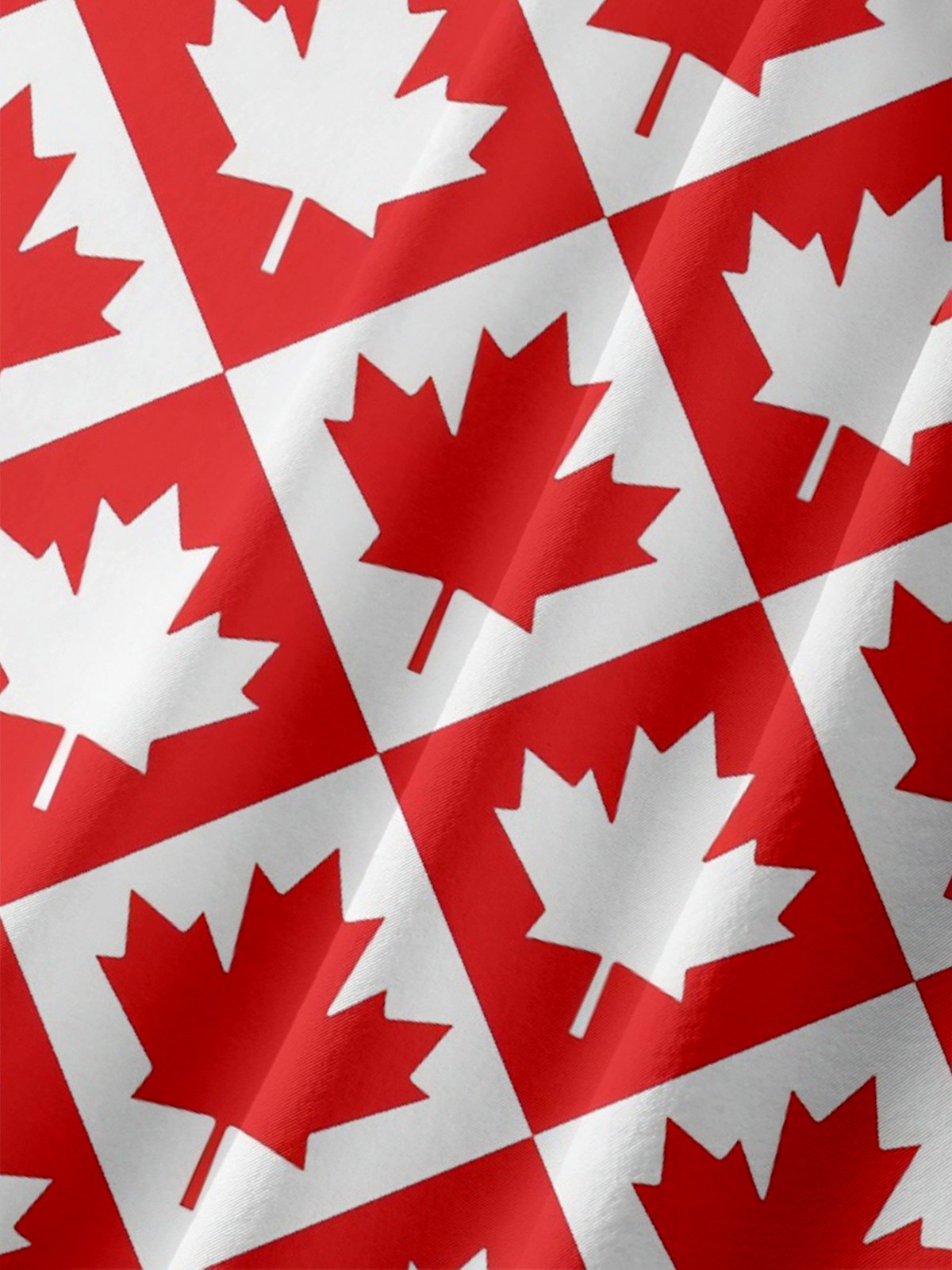 Moisture Wicking Canada Day Maple Leaf Chest Pocket Hawaiian Shirt