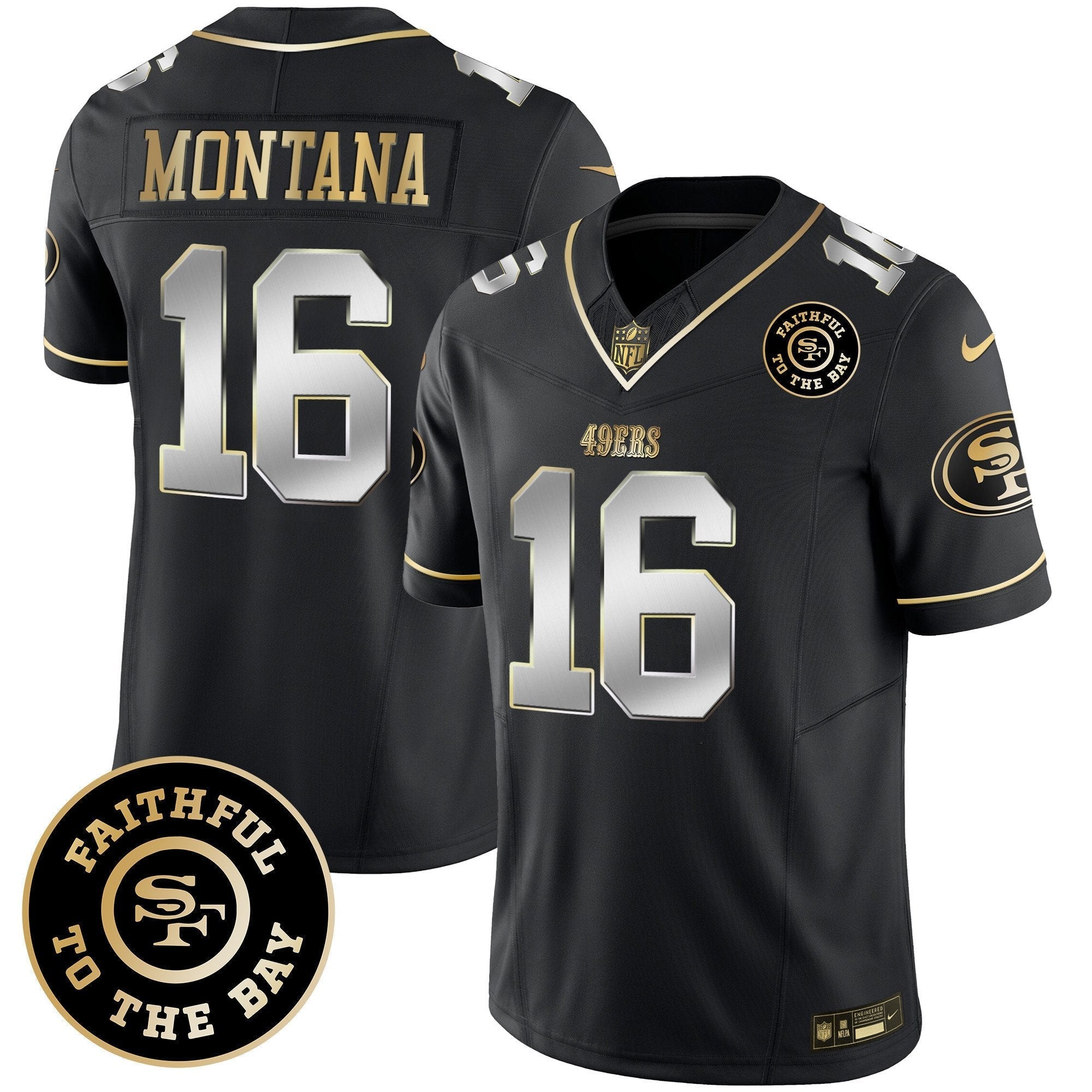 49ers Faithful To The Bay Patch Vapor Limited Jersey V6 - All Stitched