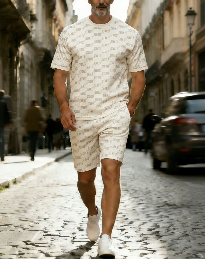 Men's "Cleveland Cavaliers" printed sleeveless hoodie and shorts two-piece set