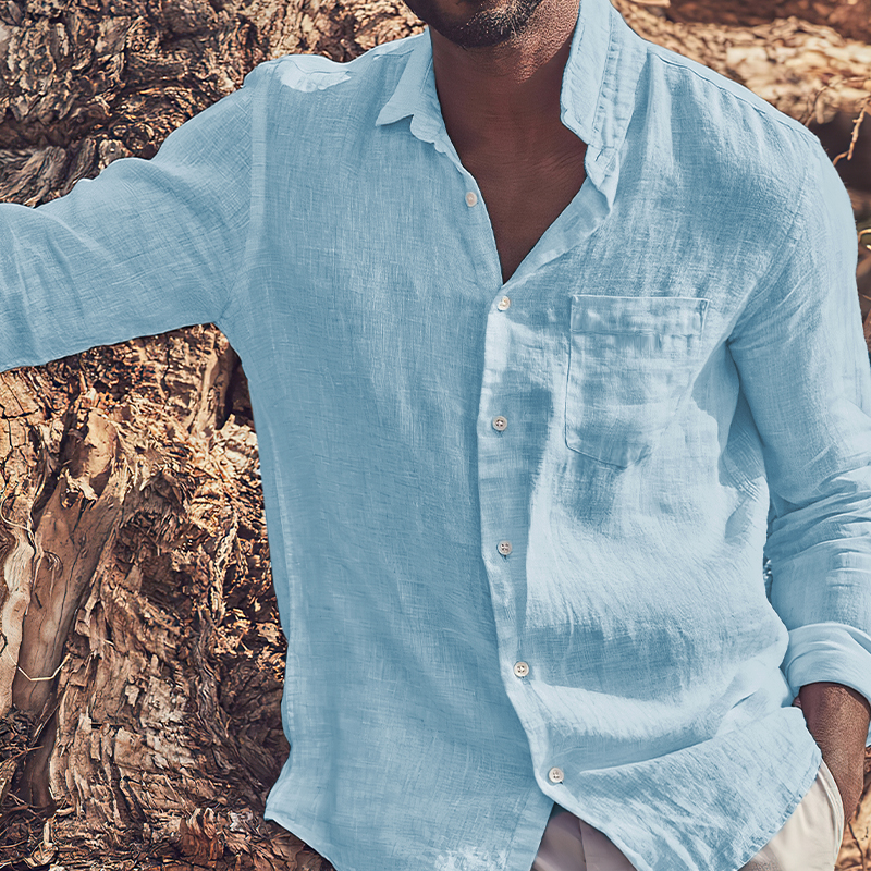Men's Casual Vacation Cotton Linen Shirt-Comfort & Reliable