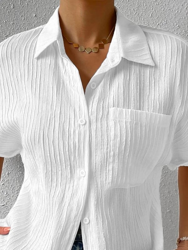 NEW🔥2025 Women's Button Placket Casual Cotton Shirt-Comfort & Reliable