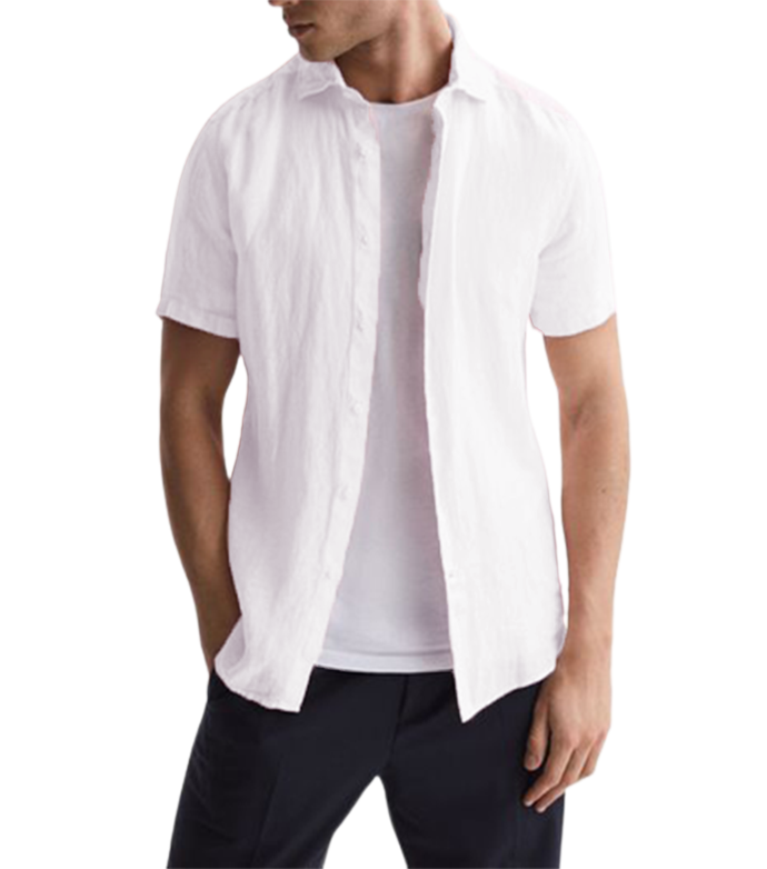 Men's  Cotton Linen Casual Short Sleeve Shirt-Comfort & Reliable