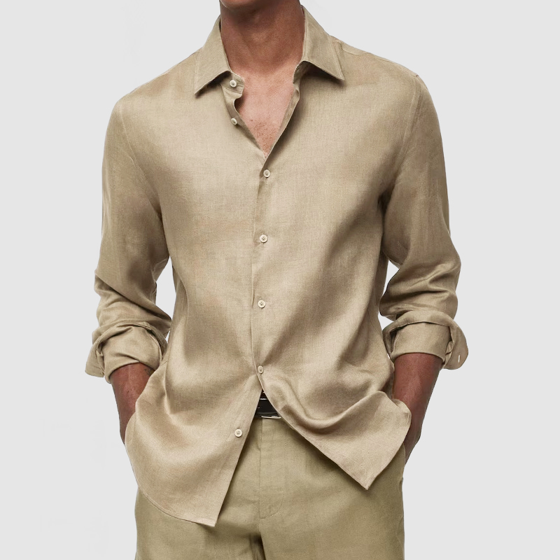 Gentleman's Casual Luxury Touch Cotton Linen Shirt-Comfort & Reliable